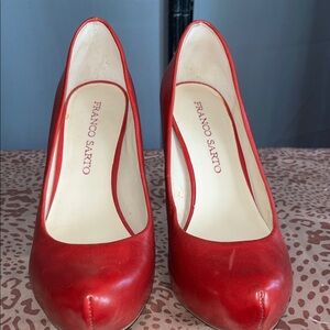 Franco Sarto Bold Red Heels